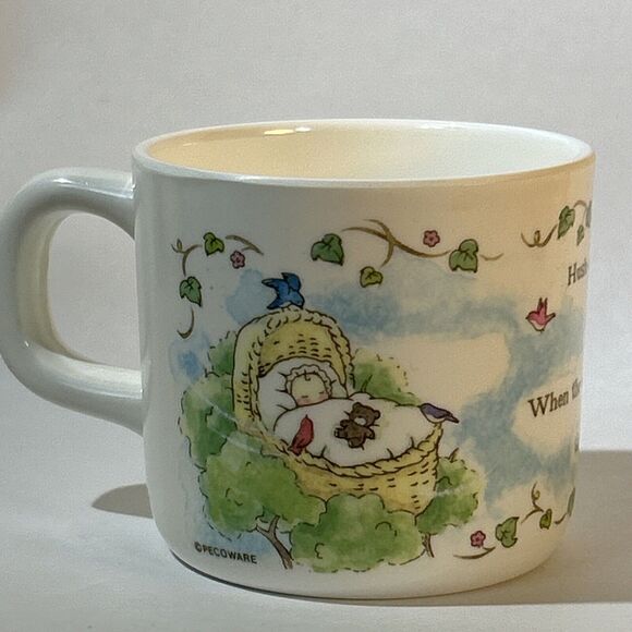 Vtg Peco PECOWARE Melamine‎ Hush-A-Bye Baby Children's Cup Lullaby Mother Goose - Picture 3 of 9
